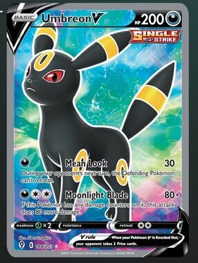 Umbreon V Evolving Skies Ungraded Pokemon Card Excellent Condition